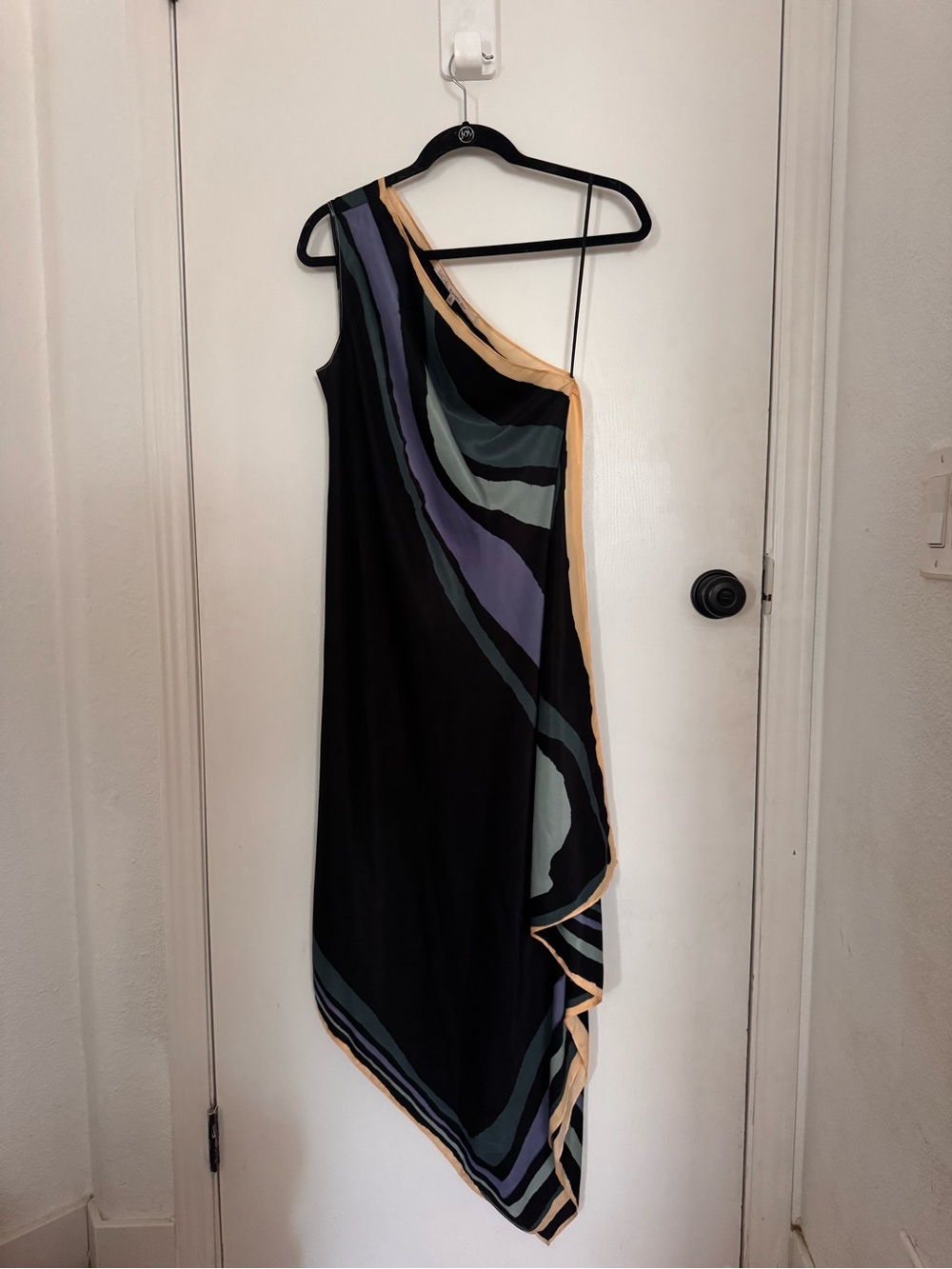 Rachel Rachel Roy Asymmetrical One Shoulder Draped Maxi Dress Size S
